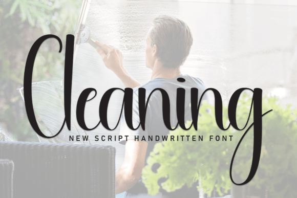 Cleaning Font: A Sweet, Friendly Handwritten Typeface for Warm Branding