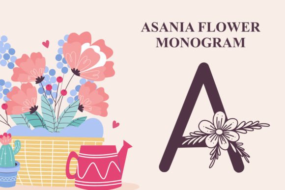 Monogram Asania Flower: A Decorative Font That Makes Love Visible
