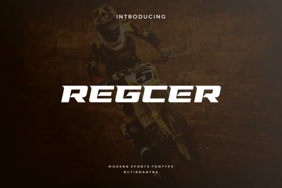 Regcer: A Bold, Sporty Display Font for Small Business Branding